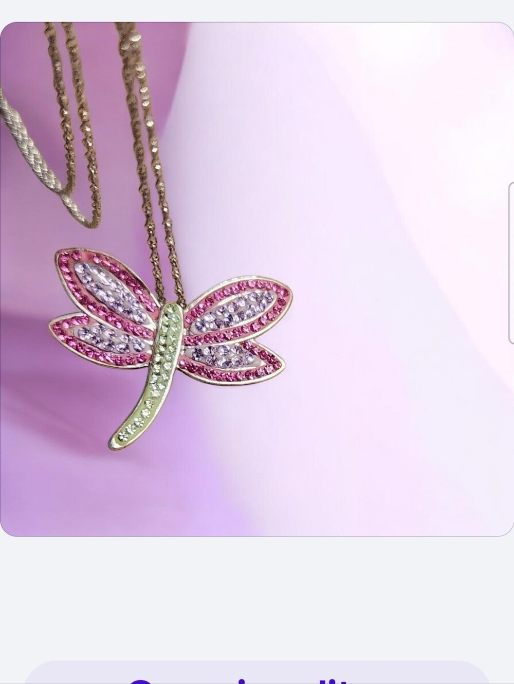 Crystal Dragonfly Pendant Necklace - Wit Swarvoski Crystals● NO OFFERS